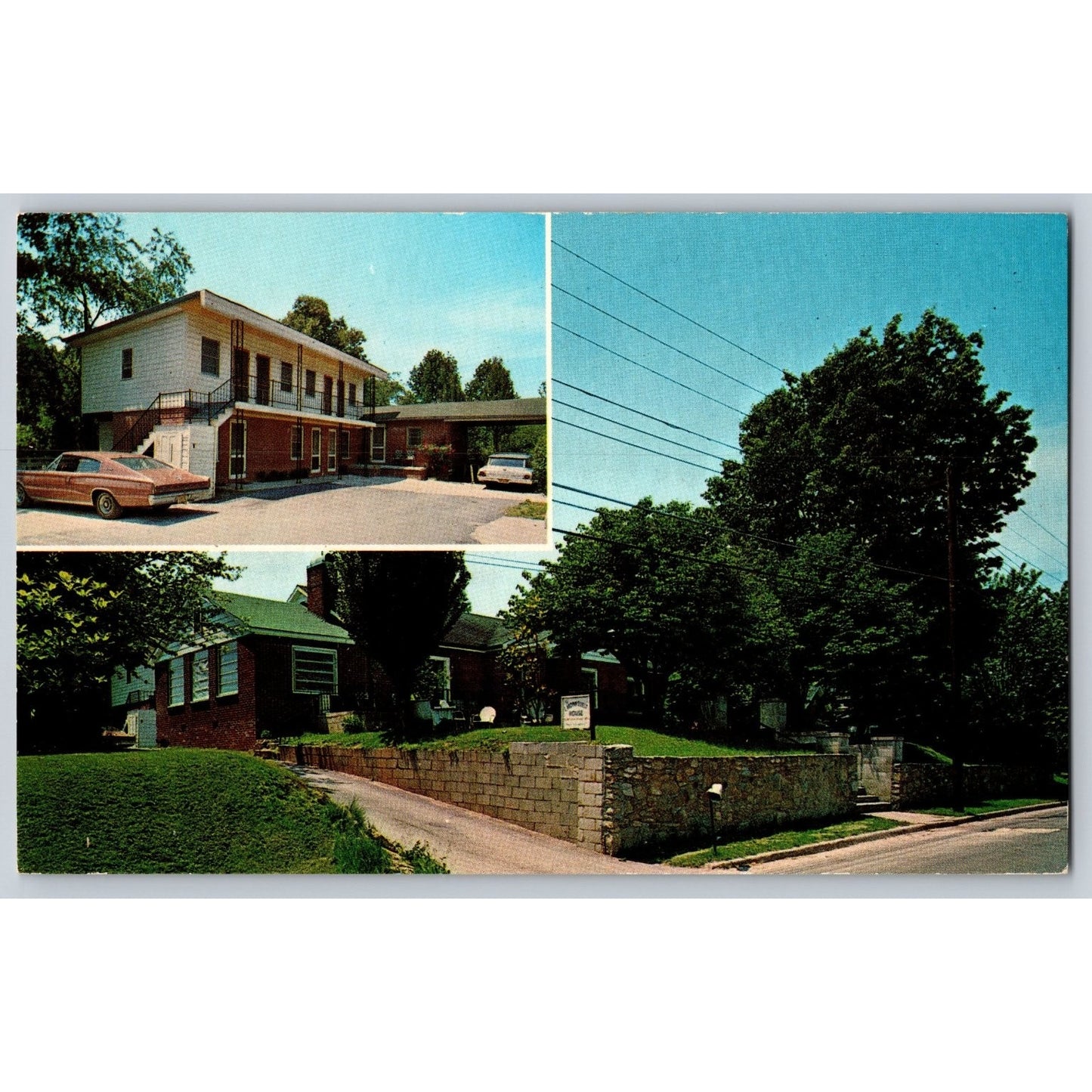 Hendersonville NC North Carolina The Landina Guest House Chrome Postcard Unused