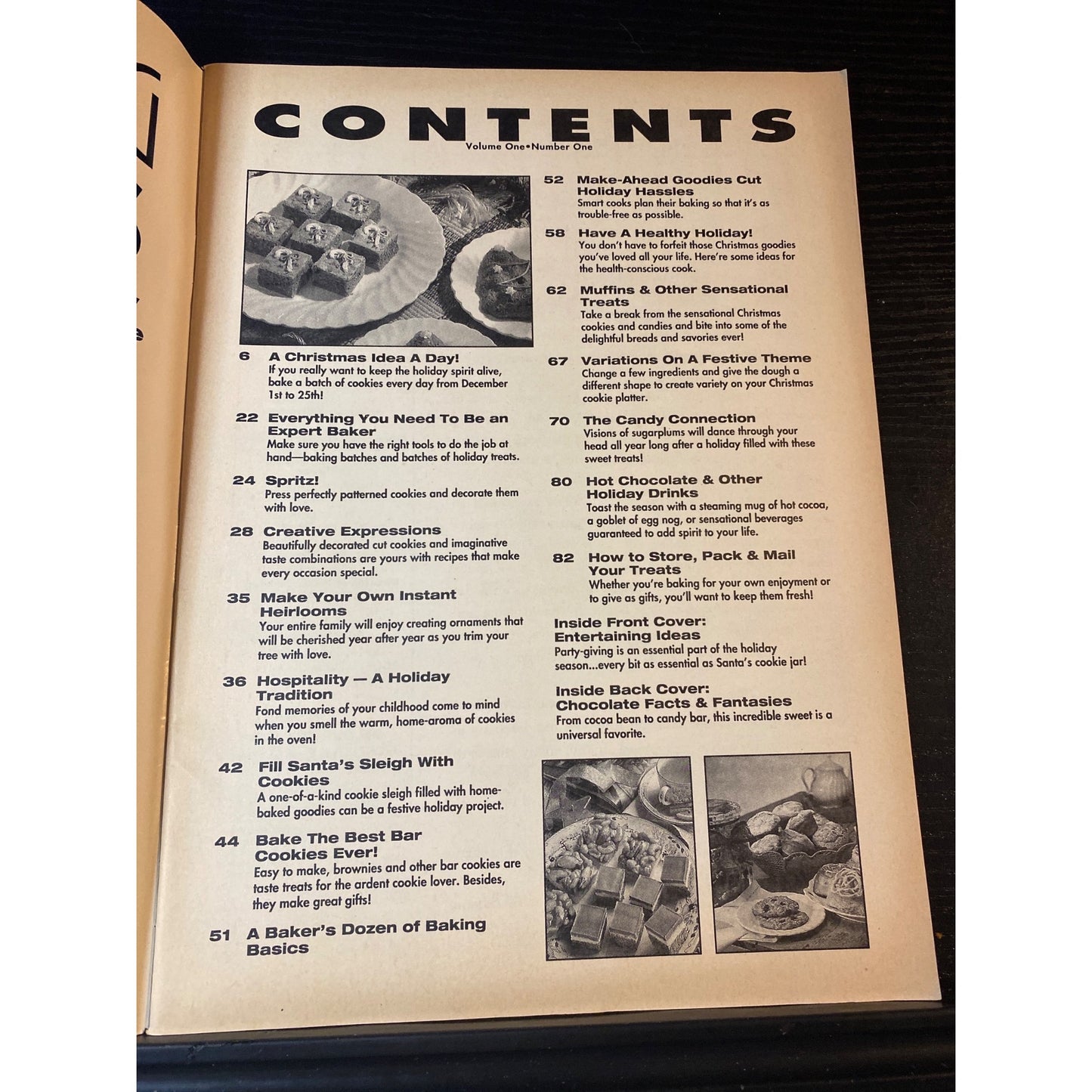 Christmas Cookies & Holiday Entertaining Ideas Magazine Vol. 1 No. 1 1992 Country Accents