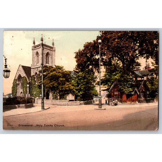 Gravesend England UK United Kingdom Holy Trinity Church Divided Back Postcard