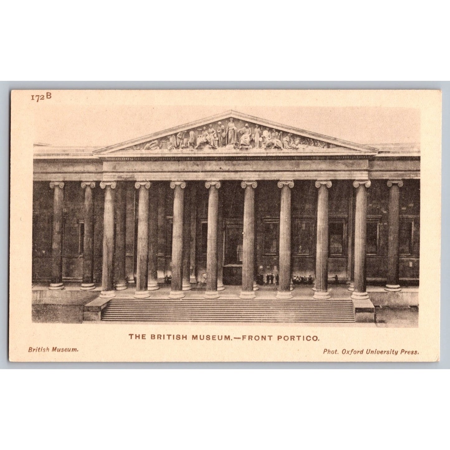 London England British Museum Front Portico Postcard Oxford University Press