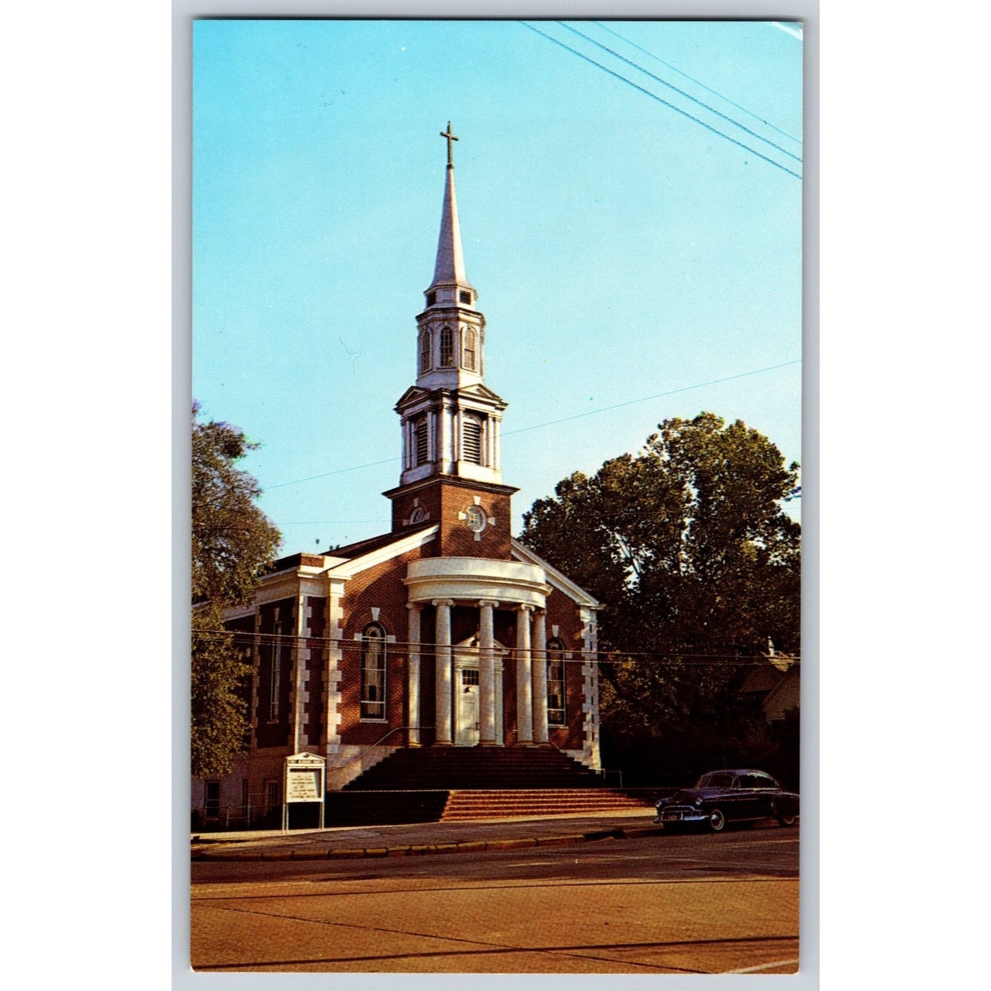 Ozark AL Alabama Ozark First Methodist Church Chrome Postcard Colorama