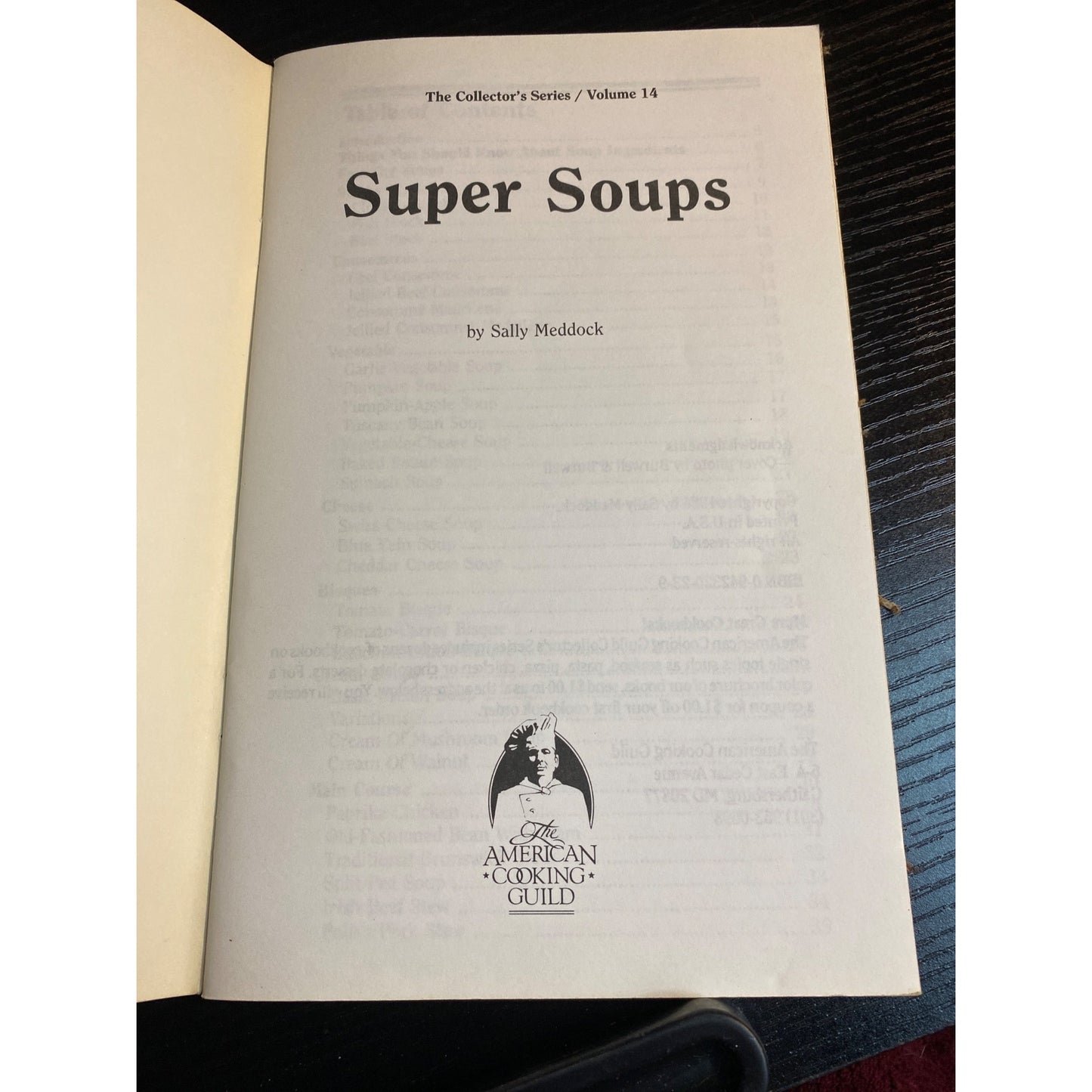Super Soups Sally Meddock Cookbook 1986 The Collectors Series Vol 14 Softcover