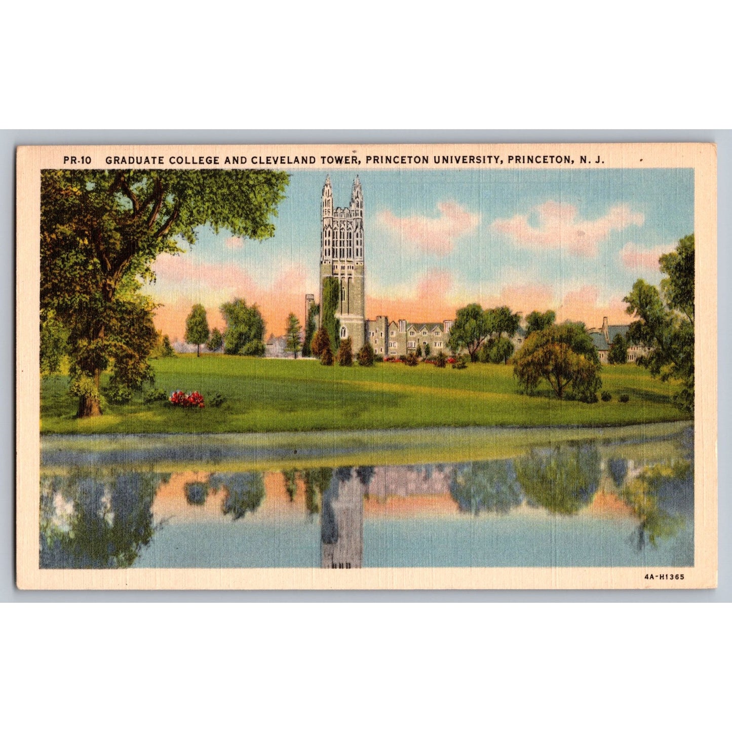 Princeton University NJ New Jersey Graduate College Cleveland Tower Postcard
