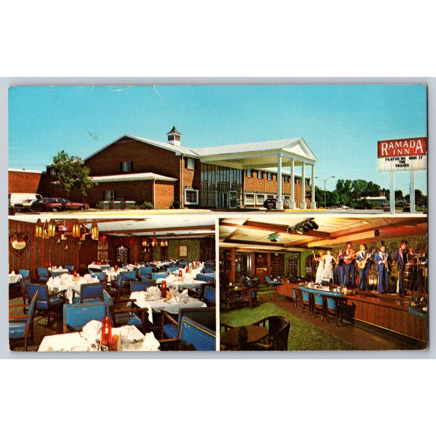 Reynoldsburg OH Ohio Ramada Inn-East 3 View Chrome Postcard Unused
