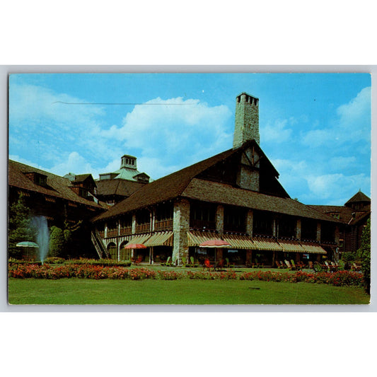 Quebec Canada Le Château Montebello The Ottawa River Terrace Chrome Postcard