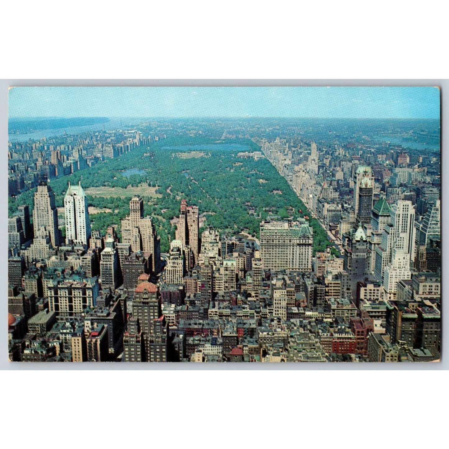 New York City NY Central Park Aerial View Chrome Postcard Alfred Mainzer