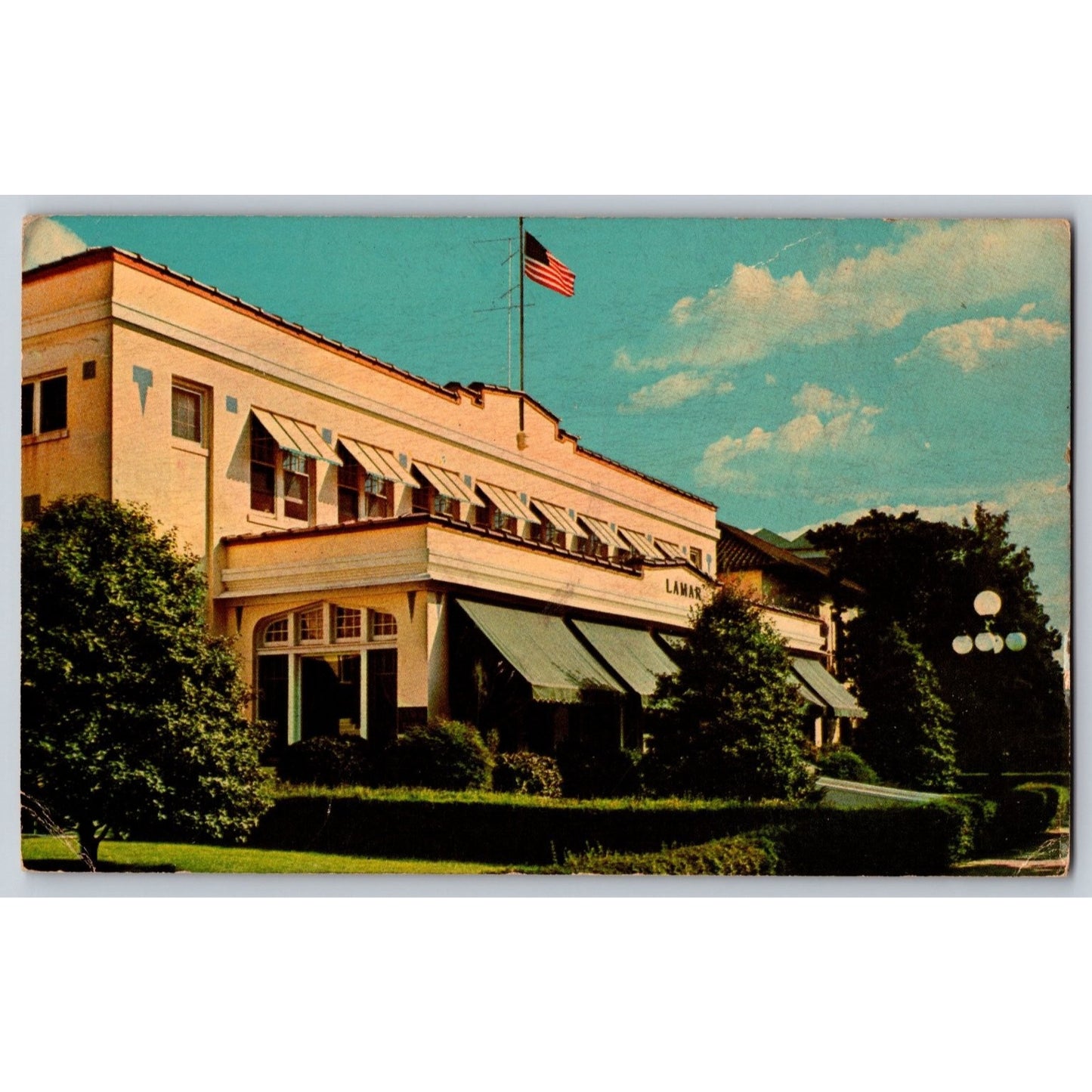 Postcard AR Arkansas Hot Springs National Park Lamar Bath House Row