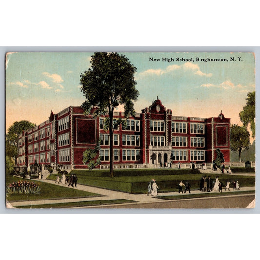 Binghamton NY New York New High School Early 1900s Undivided Postcard W & Co