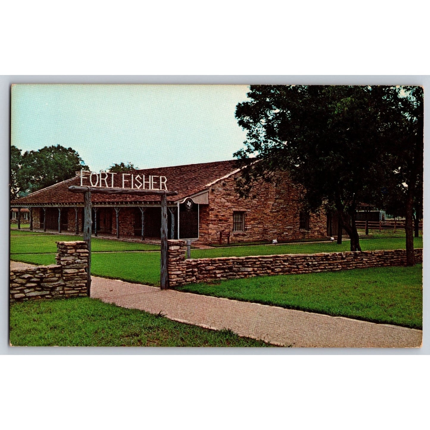 Fort Fisher TX Texas Homer Garrison Museum Chrome Postcard Unused