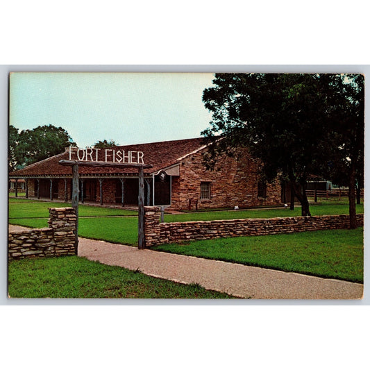 Fort Fisher TX Texas Homer Garrison Museum Chrome Postcard Unused