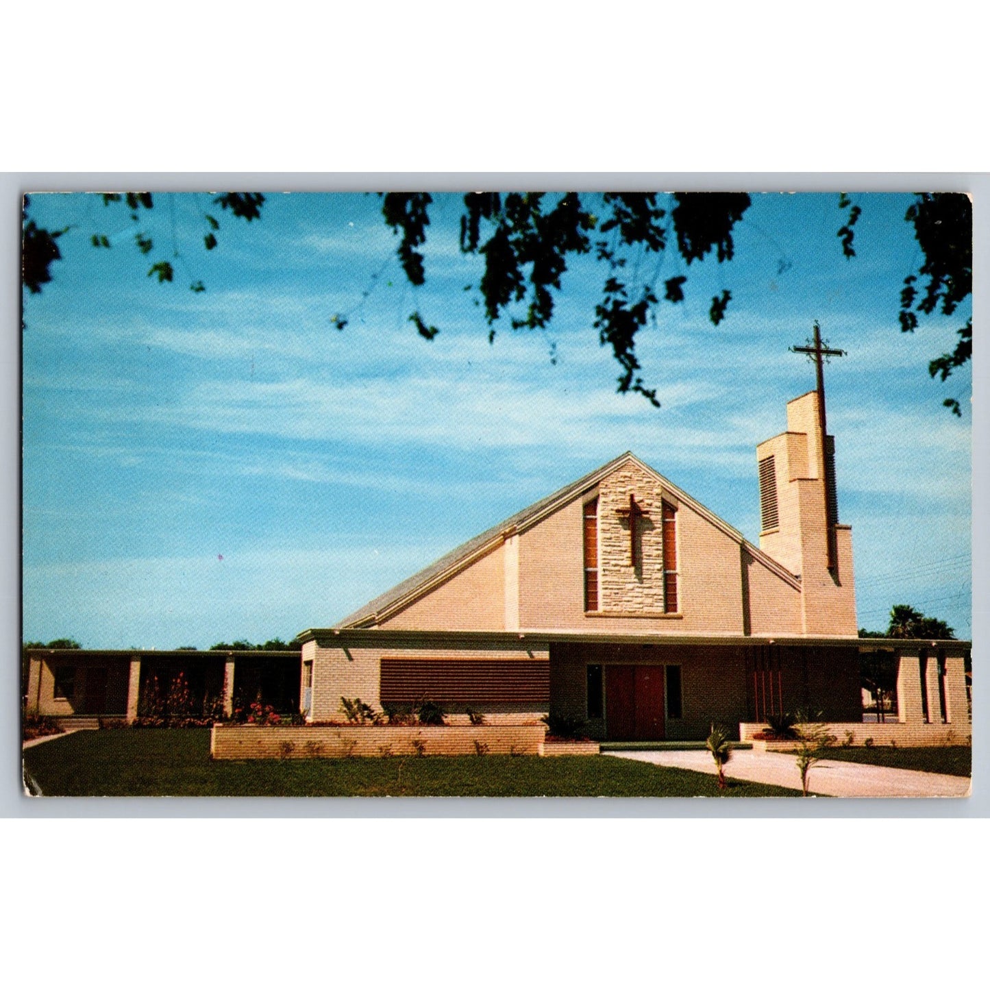 Weslaco TX Texas St Joan of Arc Catholic Church Chrome Postcard Unused