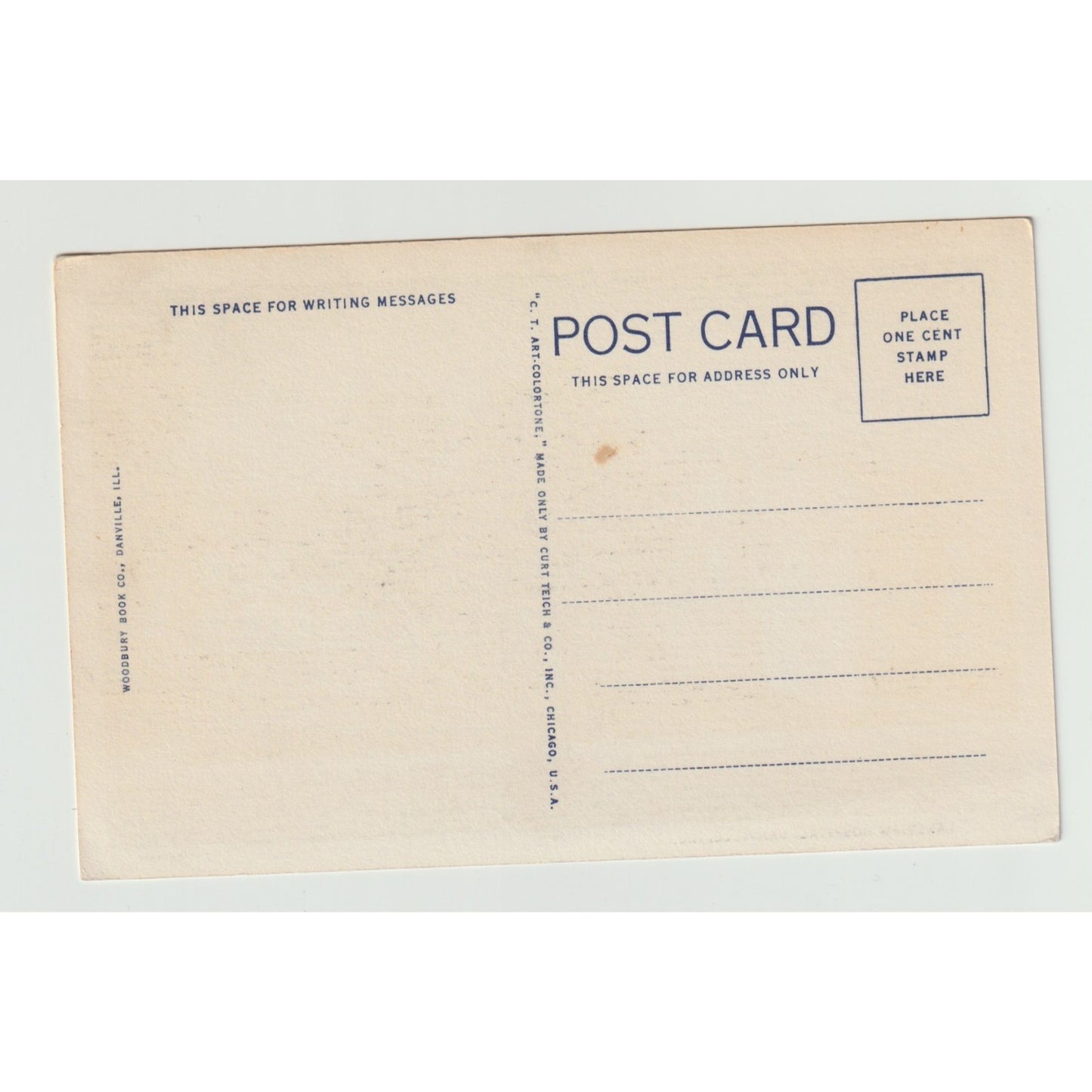 Postcard IL Illinois Danville Lakeview Hospital Linen Unused