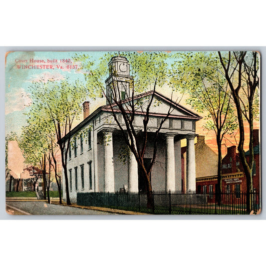 Winchester VA Virginia Court House Divided Back Postcard Unused AC Bosselman