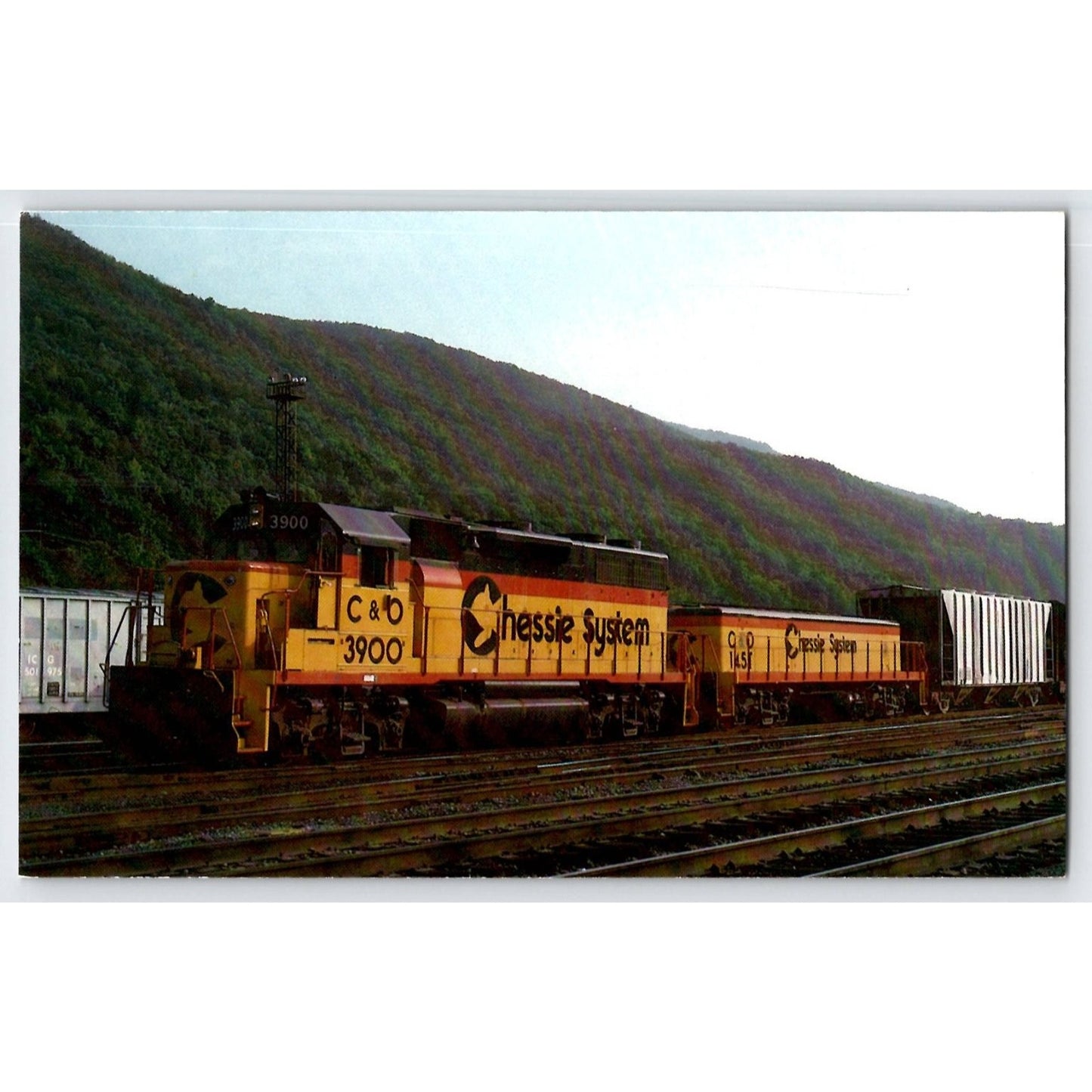 Clifton Forge VA Virginia Chessie System Railroad GP-39 Locomotive 1986 Postcard