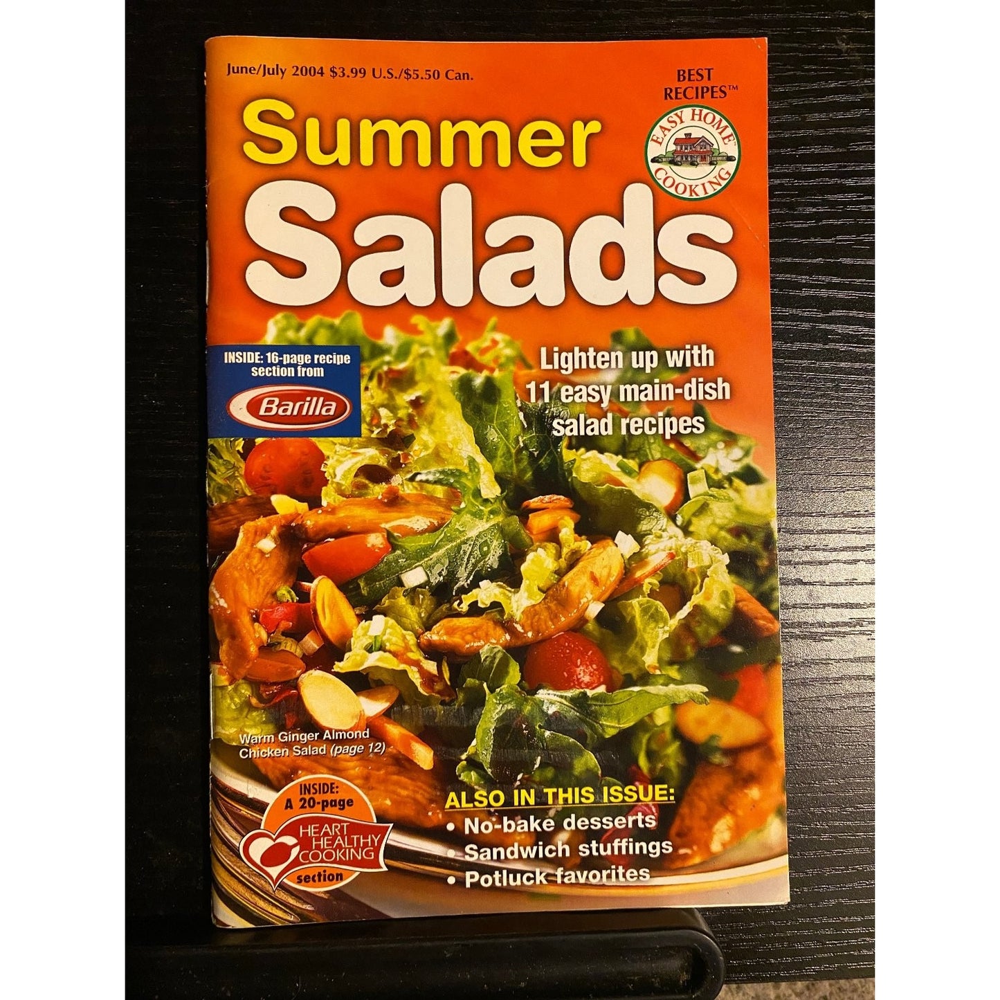 Easy Home Cooking Cookbook Booklet June-July 2004 Summer Salads