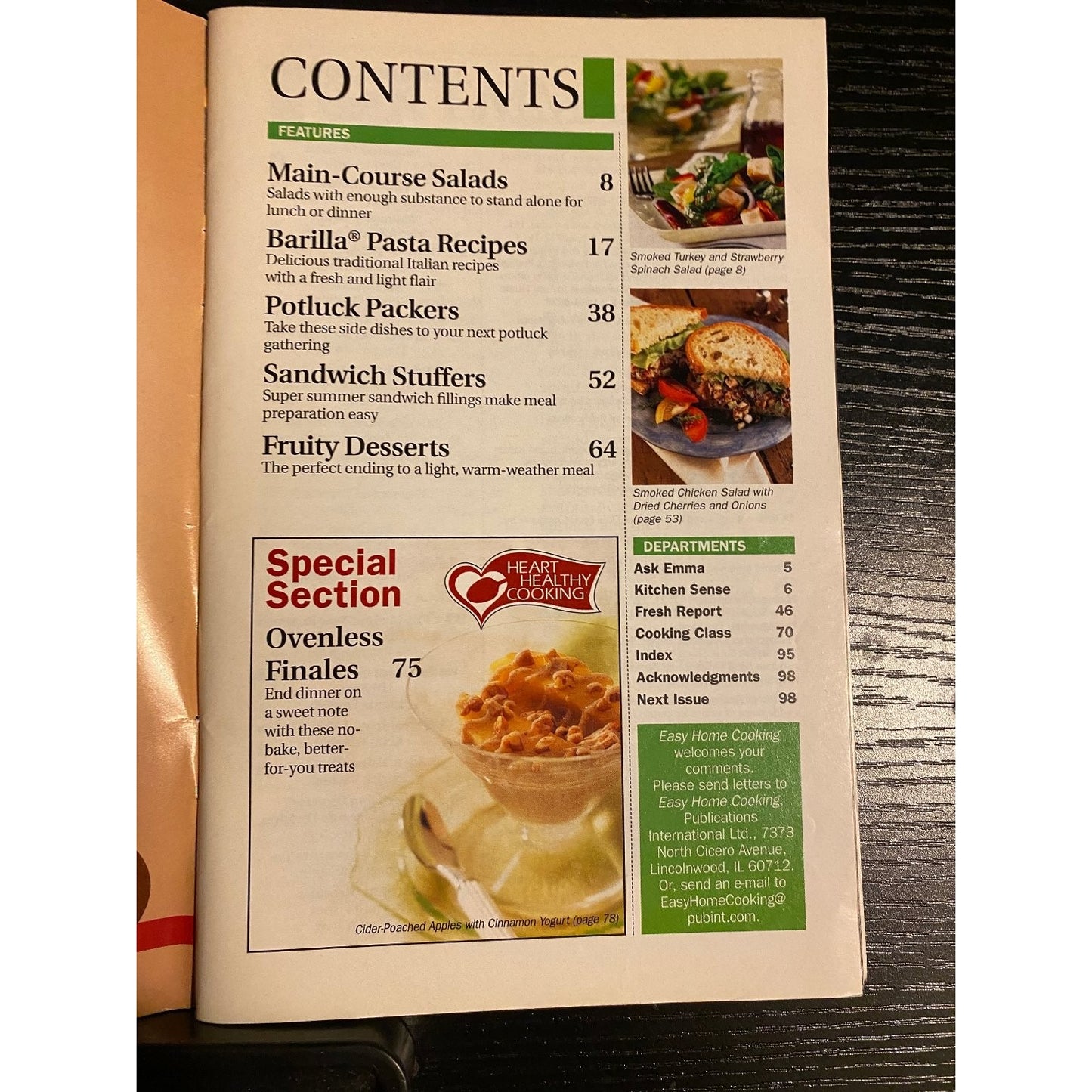 Easy Home Cooking Cookbook Booklet June-July 2004 Summer Salads