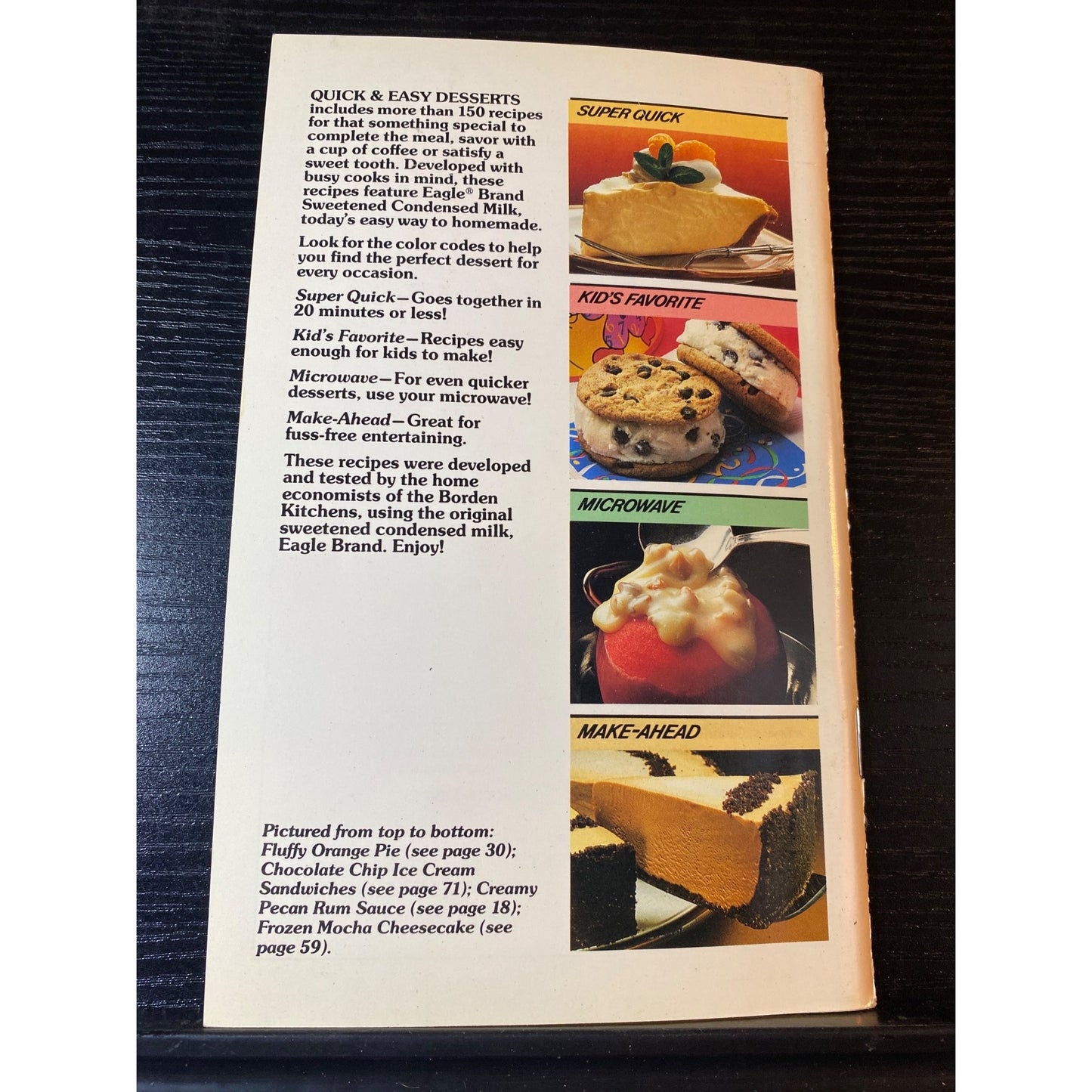 Eagle Brand Condensed Milk Quick & Easy Desserts Favorite Recipes Cookbook Booklet No10