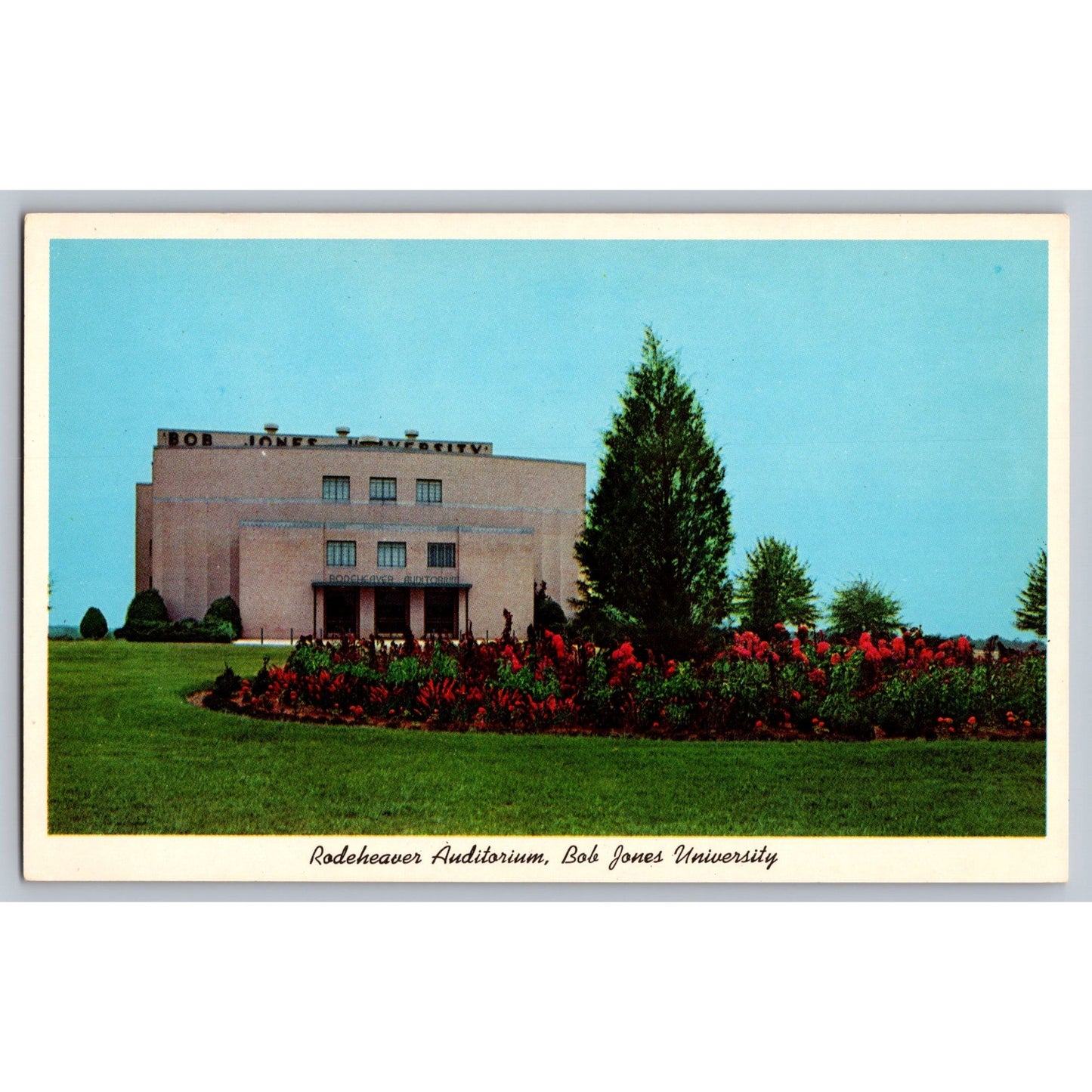 Greenville SC South Carolina Bob Jones University Rodeheaver Auditorium Postcard