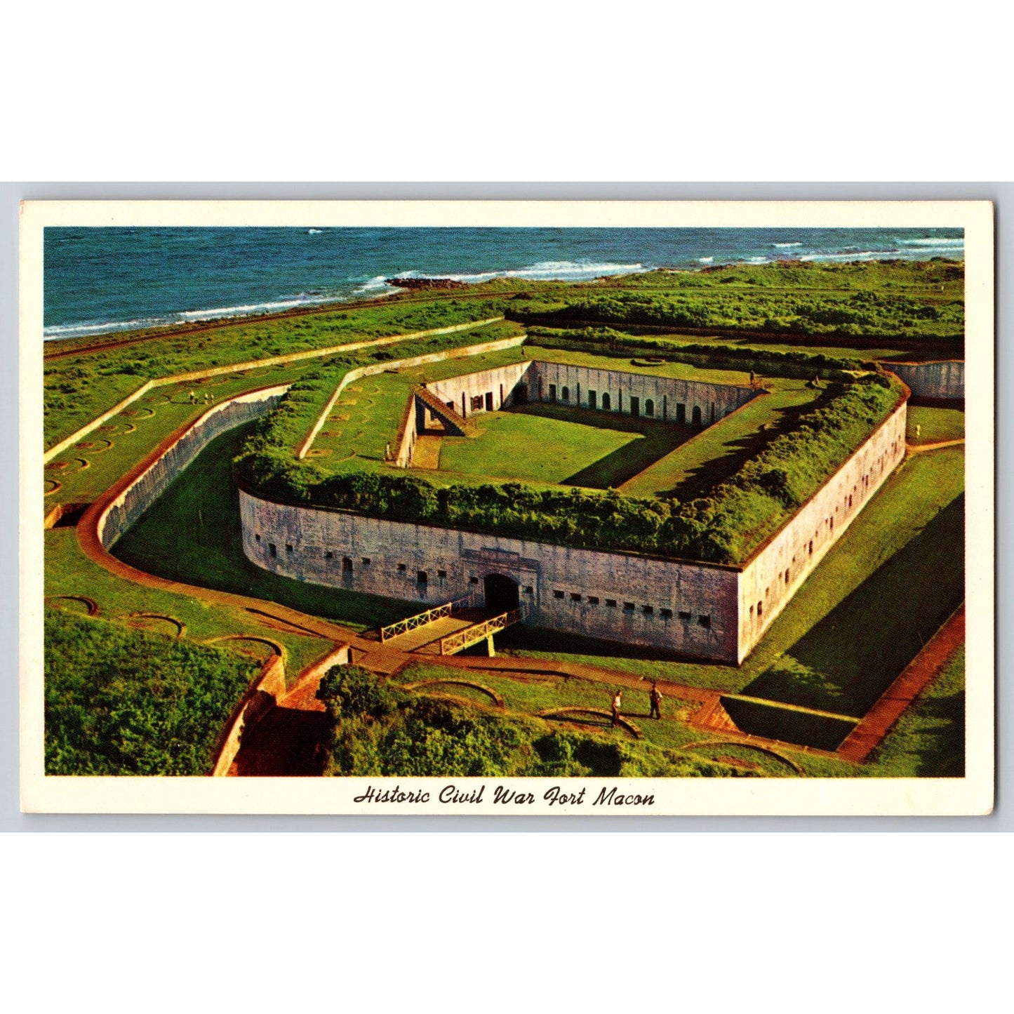 Fort Macon NC North Carolina Civil War Chrome Postcard Unused