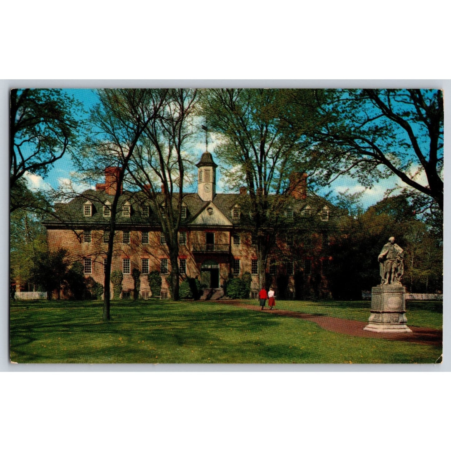 Williamsburg VA Virginia Wren Colonial Building Chrome Postcard HS Crocker