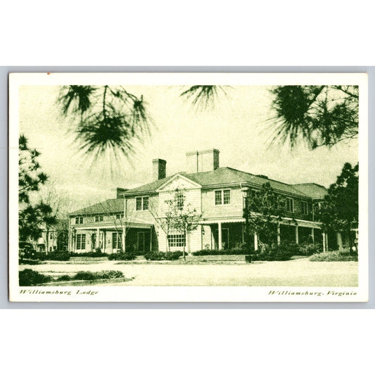 Williamsburg VA Virginia Williamsburg Lodge Hotel Postcard
