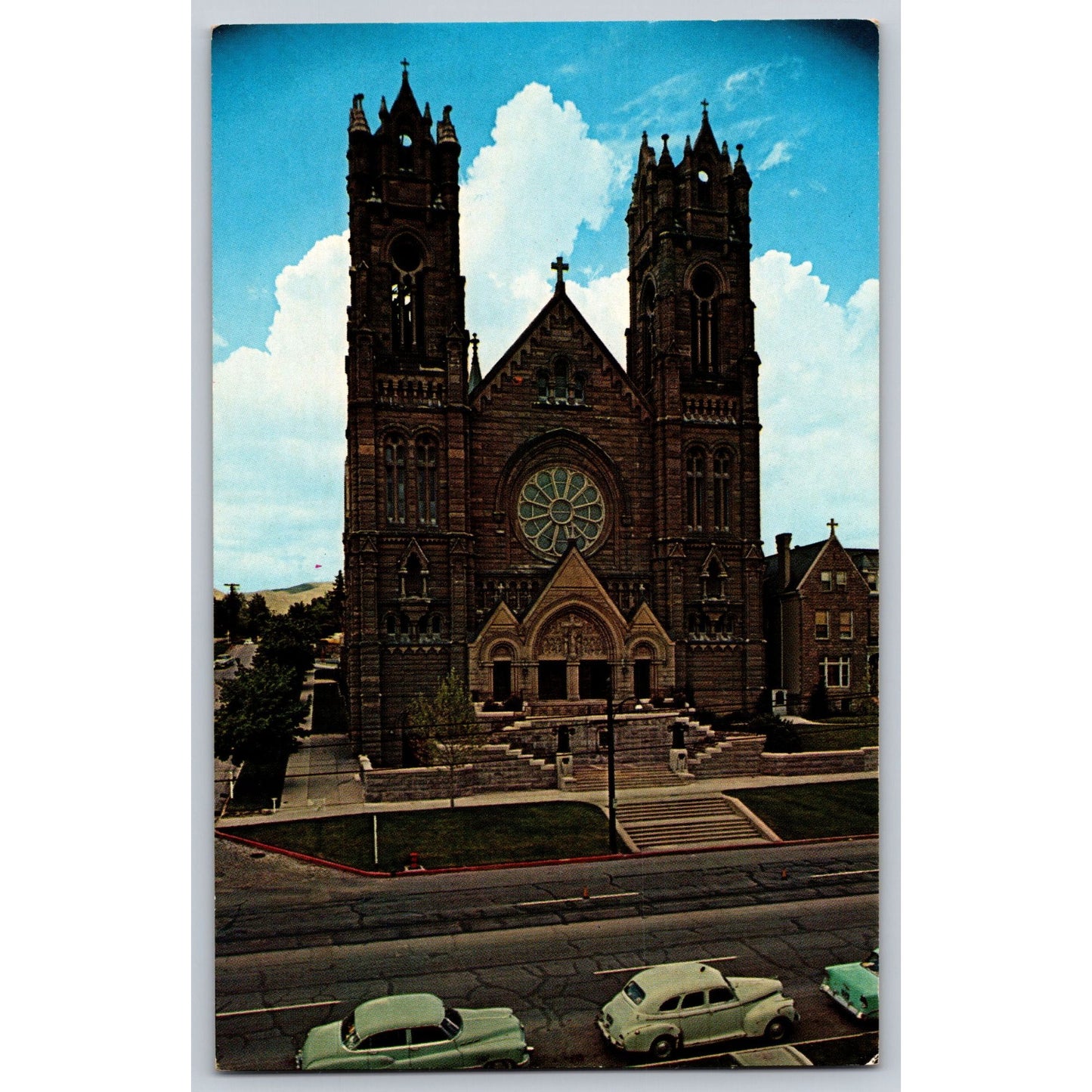 Salt Lake City UT Utah Cathedral Of The Madeleine Roman Catholic Church Postcard