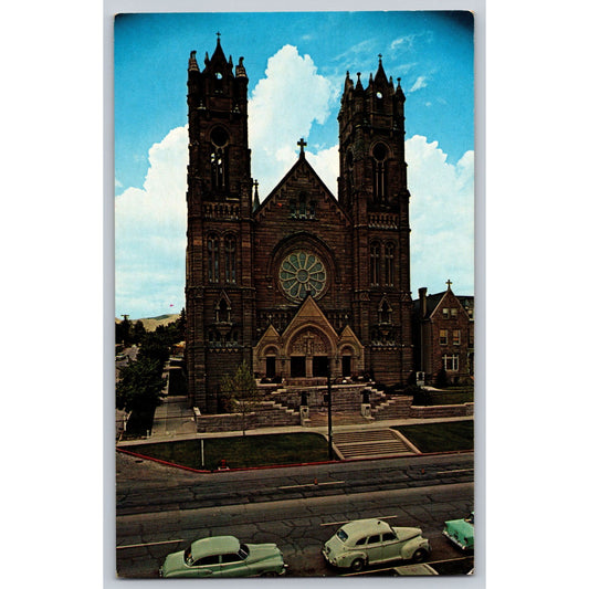 Salt Lake City UT Utah Cathedral Of The Madeleine Roman Catholic Church Postcard