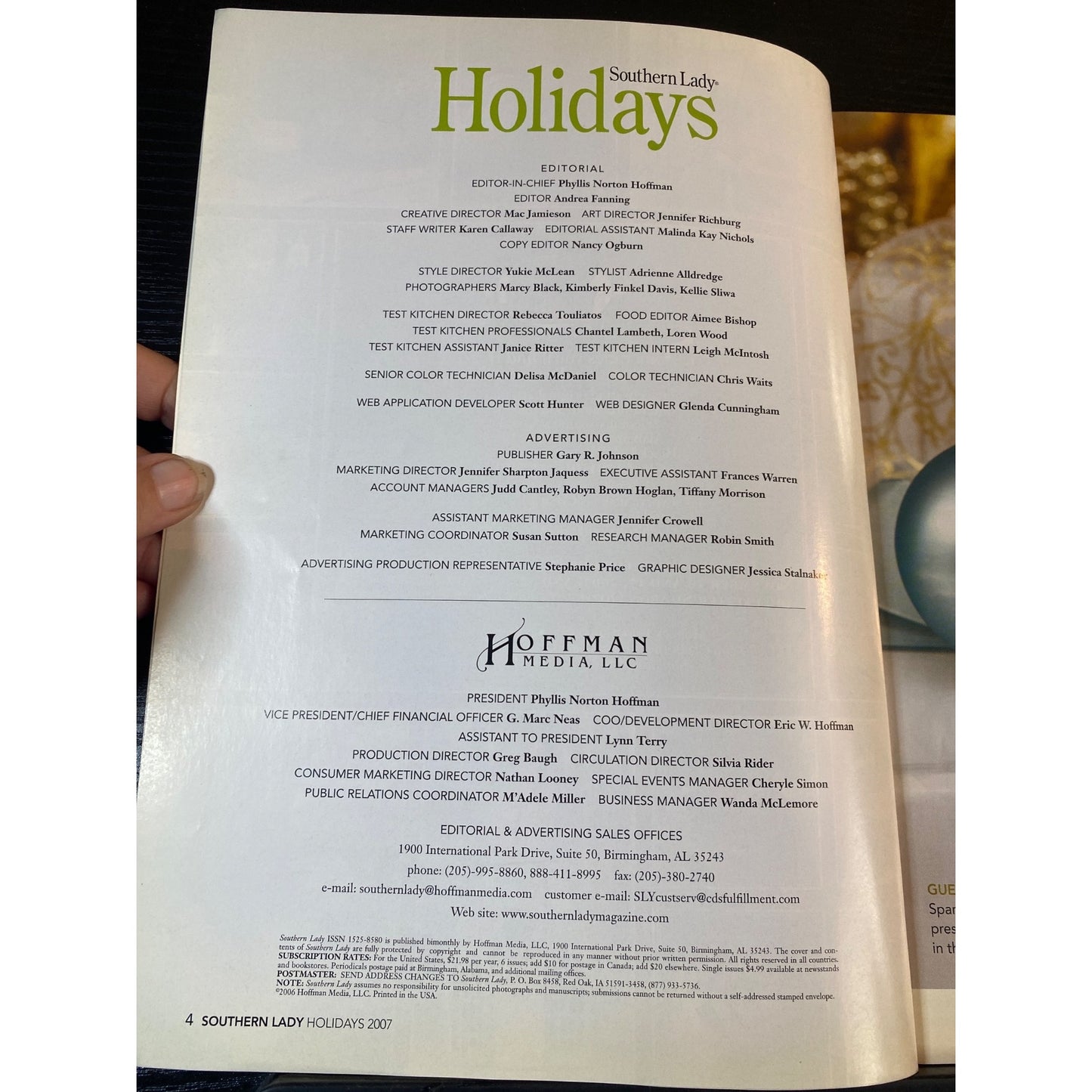 Southern Lady Holidays 2007 Special Issue Christmas Recipes Décor Entertaining