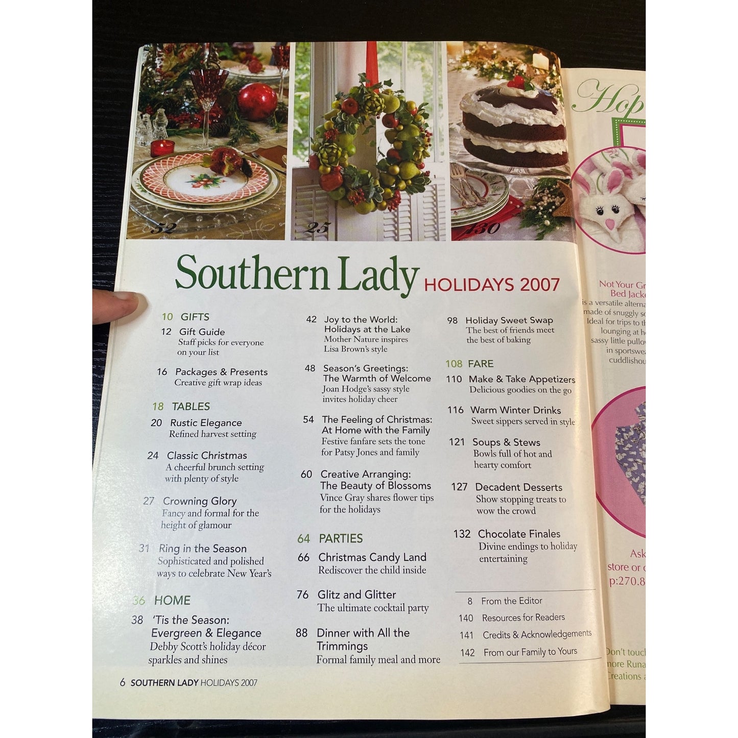 Southern Lady Holidays 2007 Special Issue Christmas Recipes Décor Entertaining