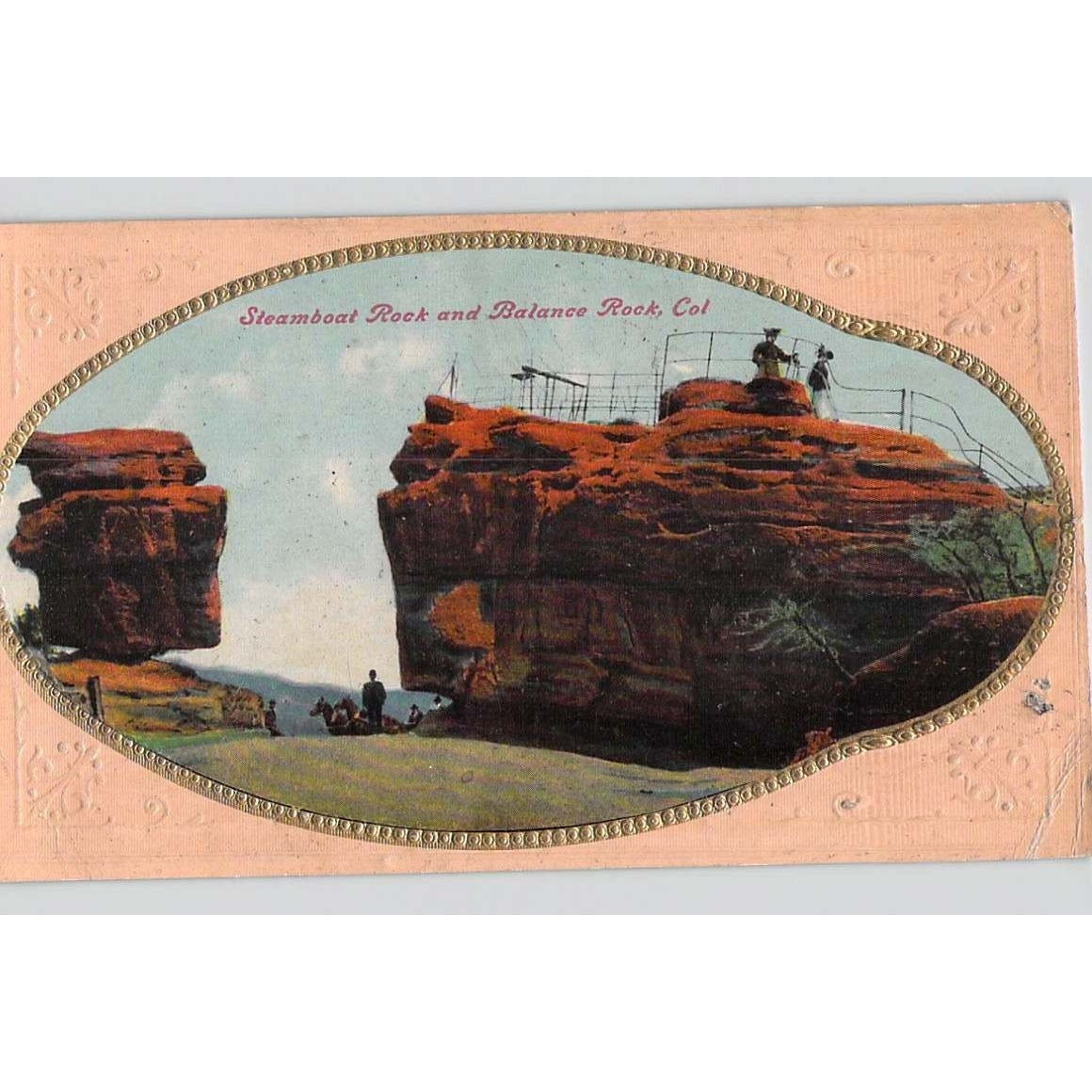 Steamboat CO Colorado Rock and Balance Rock Early 1900s Postcard Unused