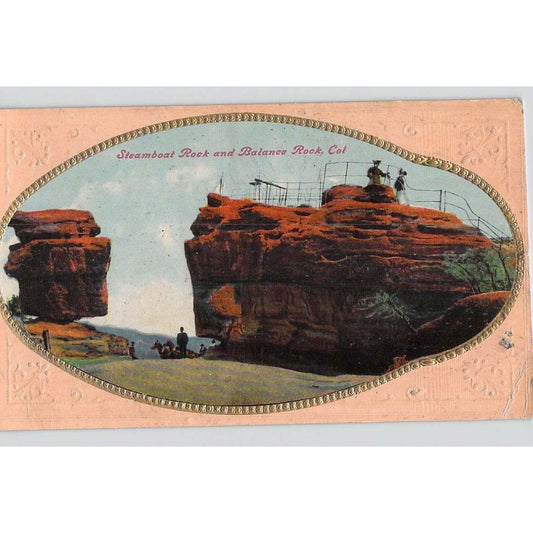 Steamboat CO Colorado Rock and Balance Rock Early 1900s Postcard Unused