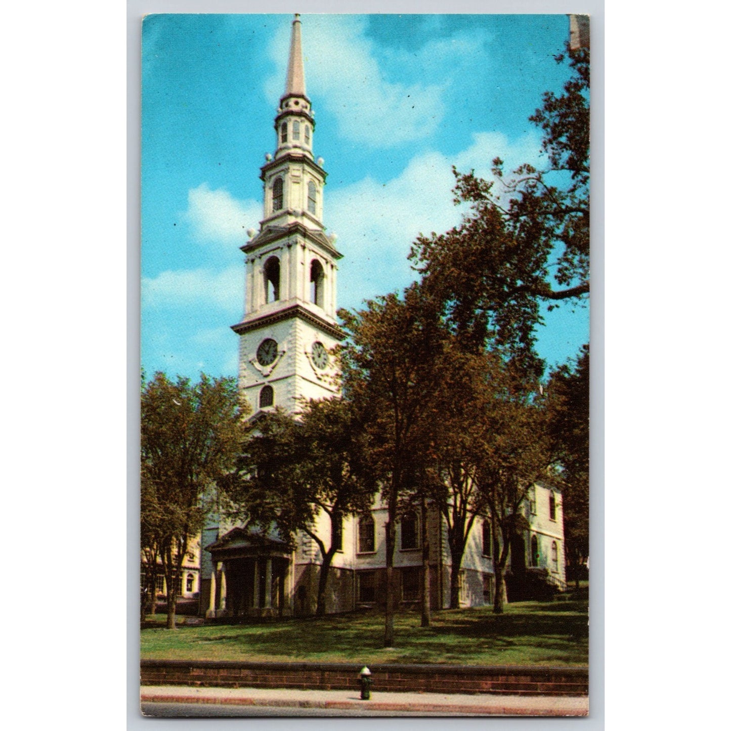 Providence RI Rhode Island First Baptist Church Chrome Postcard Unused