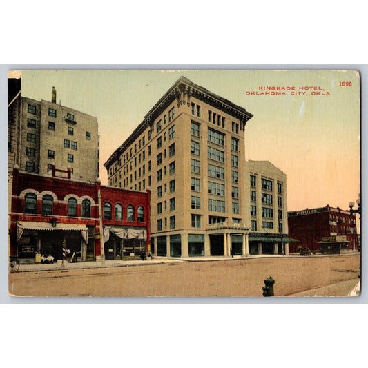 Oklahoma City OK Kingkade Hotel Early 1900s Divided Back Postcard S.H. Kress