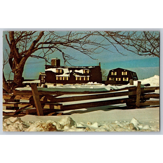 Wakefield MI Michigan Indianhead Lodge Indian Head Chrome Postcard Unused