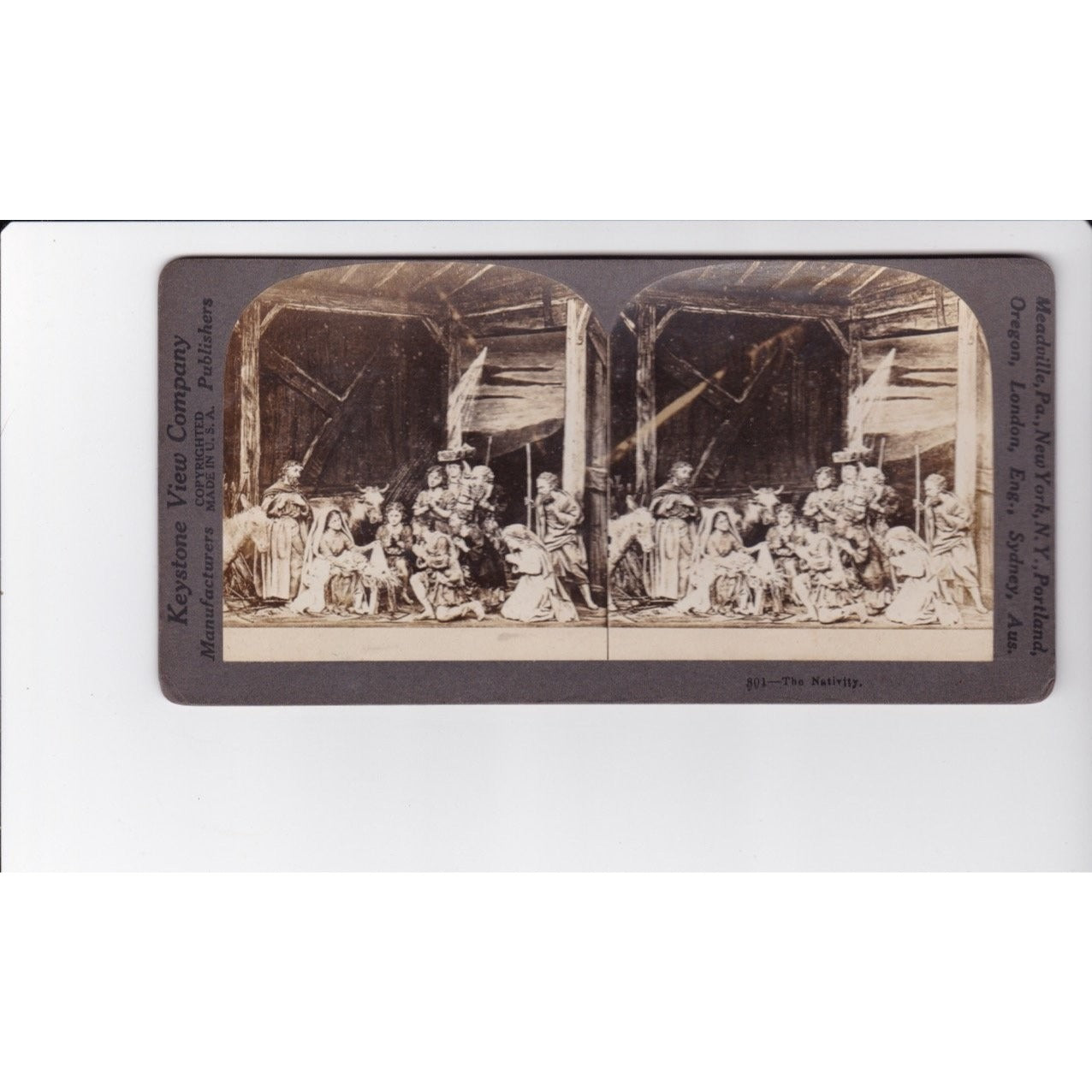 The Nativity Stereoview Keystone View Company 1906 Religious Scene
