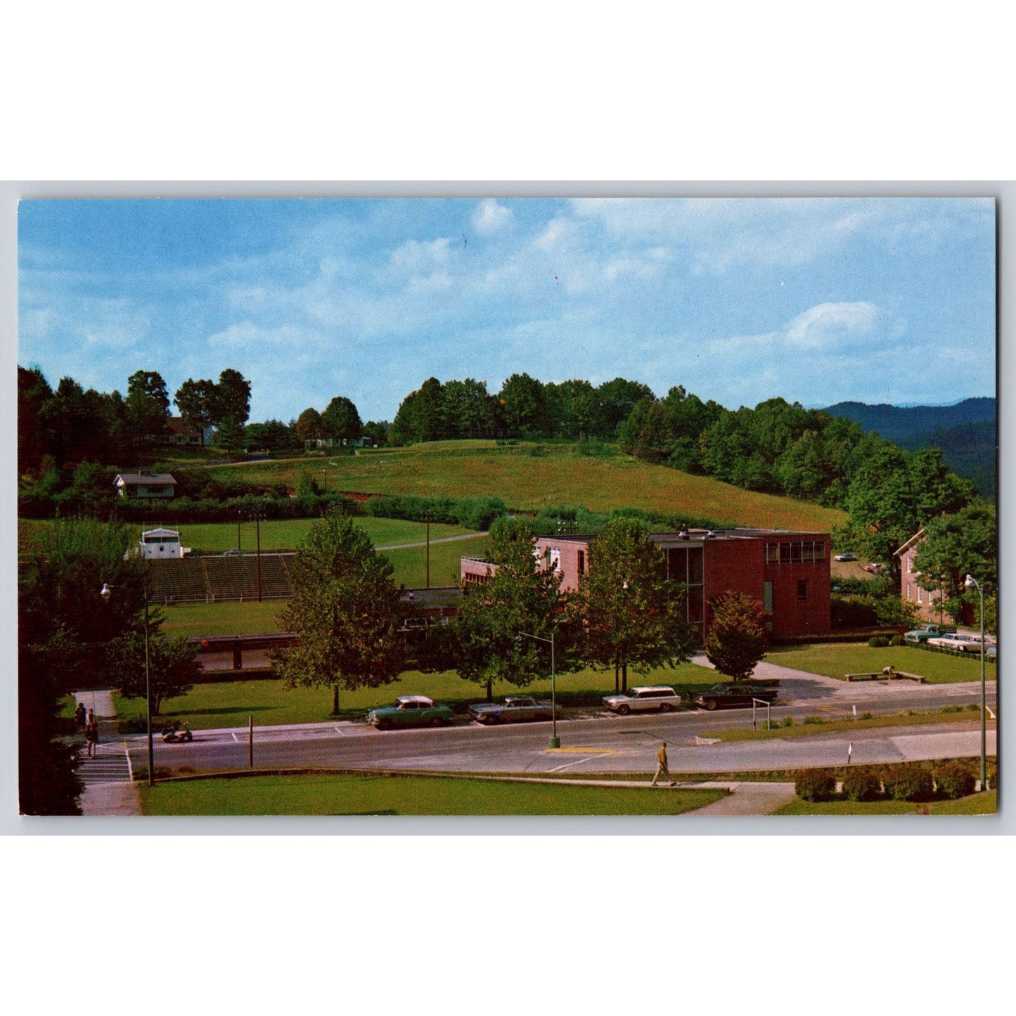 Western NC North Carolina Cullohwee Western Carolina College Hunter Library Postcard