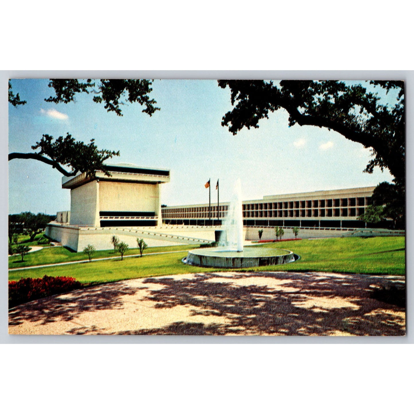 Austin TX Texas Lyndon Baines Johnson Library & Sid Richardson Hall Postcard