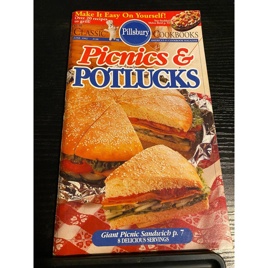 Pillsbury Classic Cookbook Booklet 1992 Picnics & Potlucks Recipes
