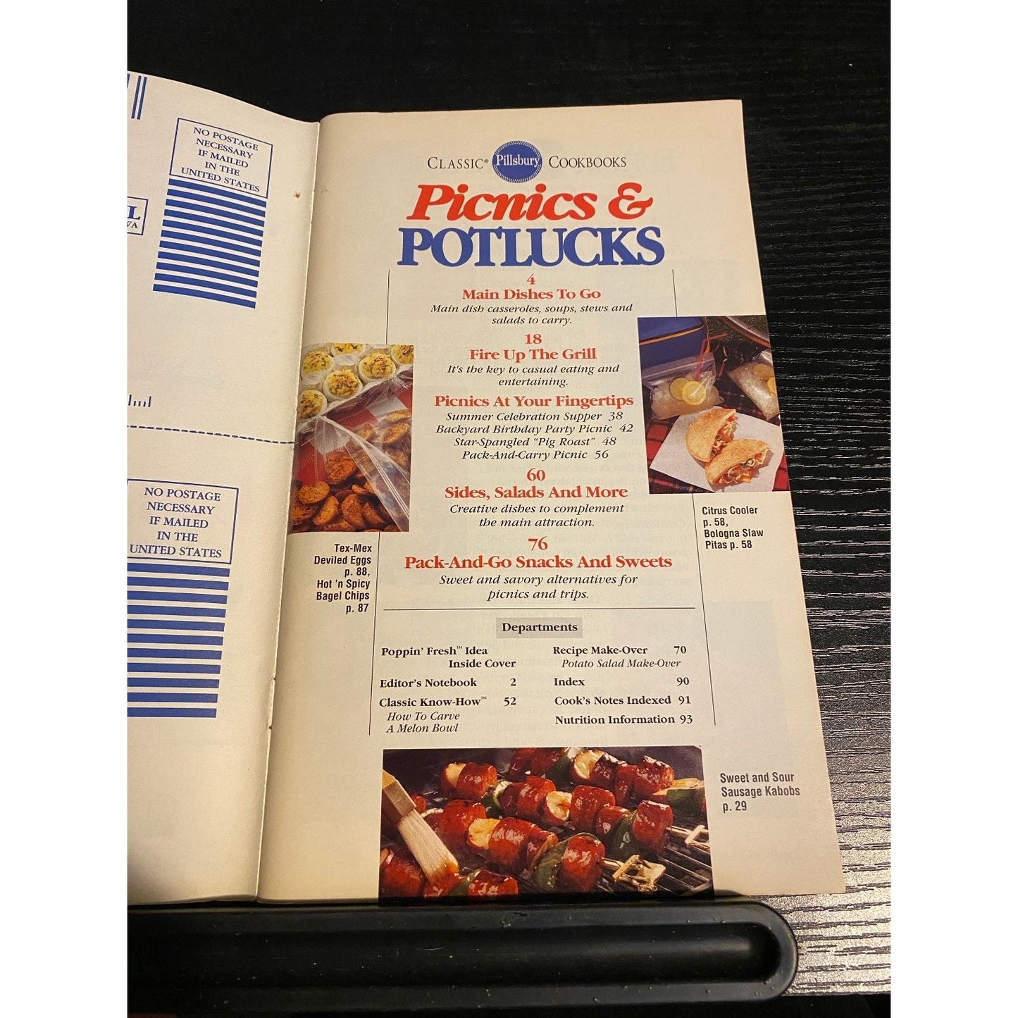 Pillsbury Classic Cookbook Booklet 1992 Picnics & Potlucks Recipes