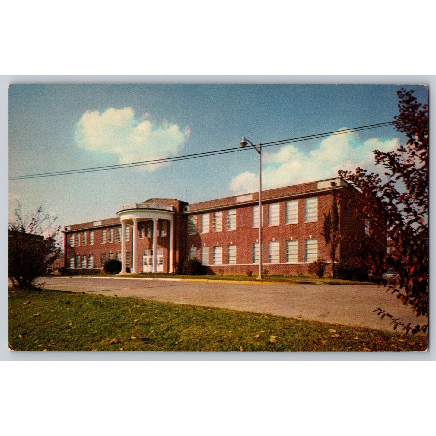 Raymond MS Mississippi Hinds Junior College Admin Building Chrome Postcard