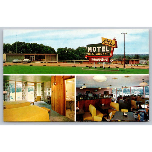 Fulton KY Kentucky Park Terrace Motel & Restaurant Chrome Postcard Unused