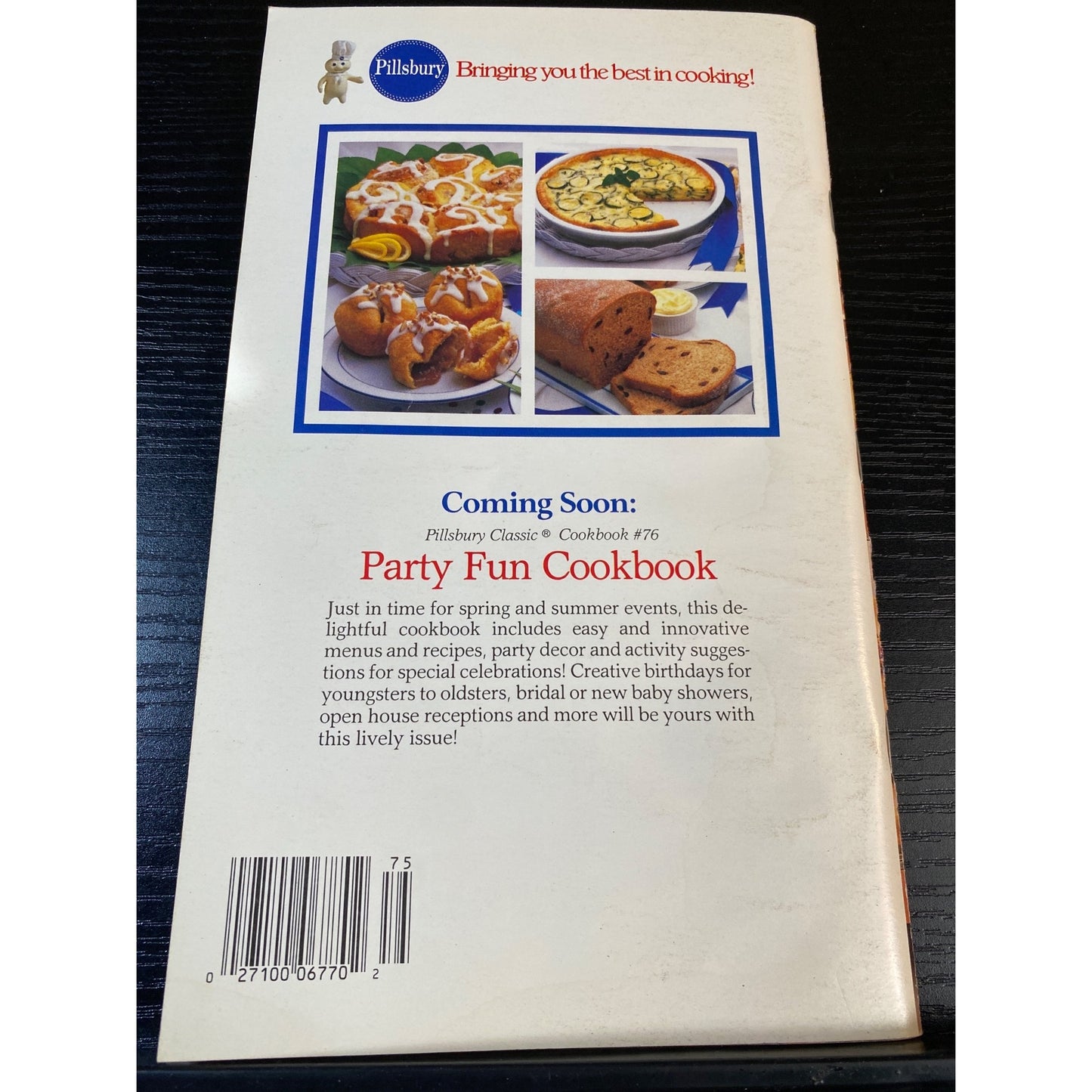 Pillsbury Classic Cookbook Booklet 100 Prize Winning Bake-Off Recipes  #75 1987