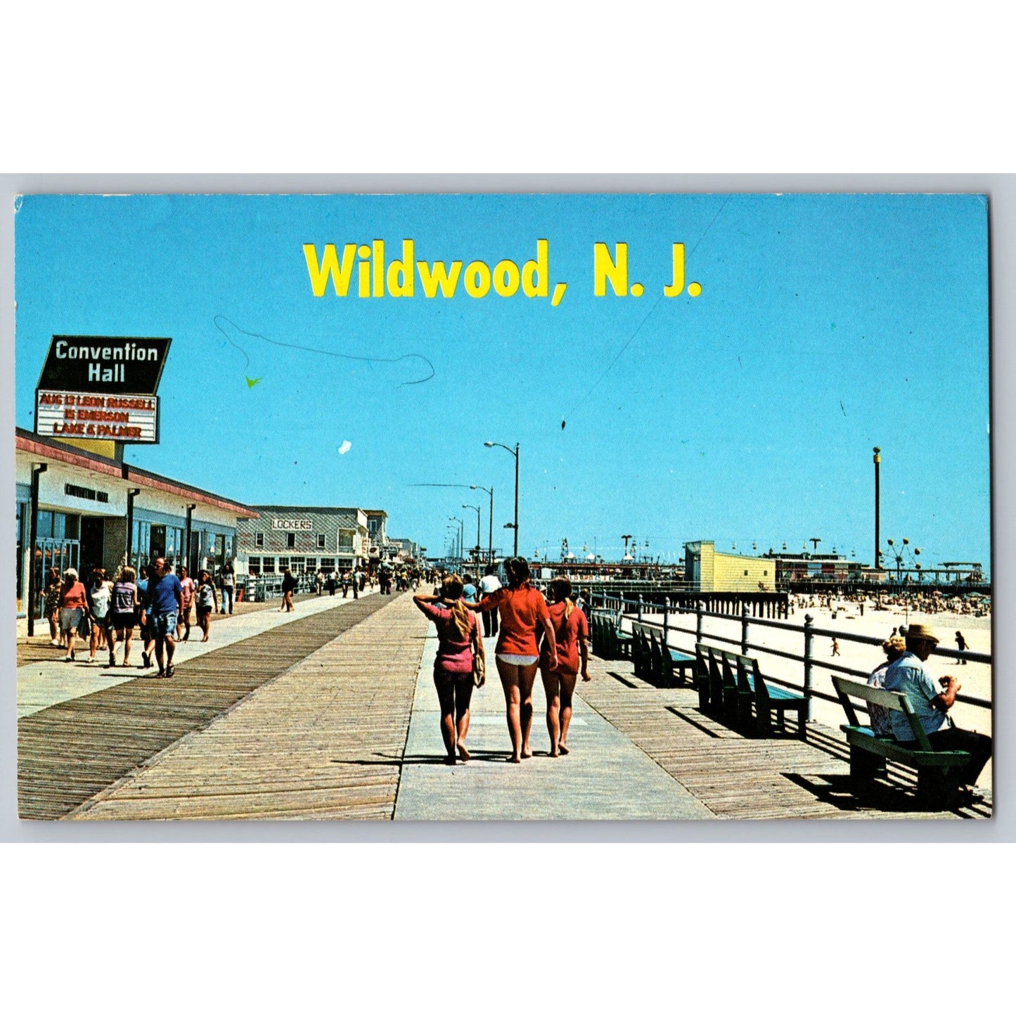 Wildwood NJ New Jersey Boardwalk Chrome Postcard Unused Colourpicture Unused