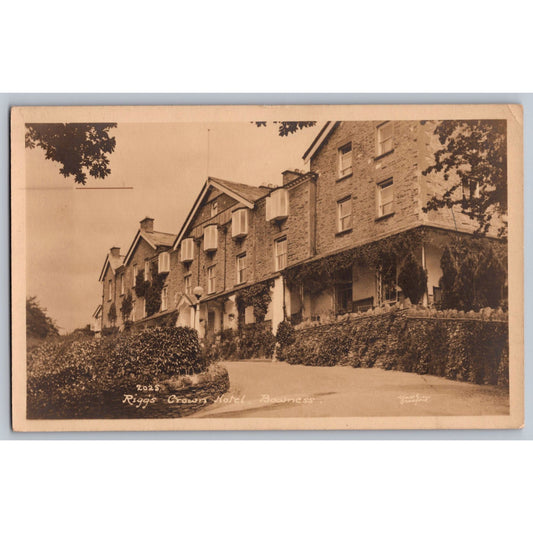 RPPC Riggs Crown Hotel Bowness Postcard England Sepia Photo Postcard