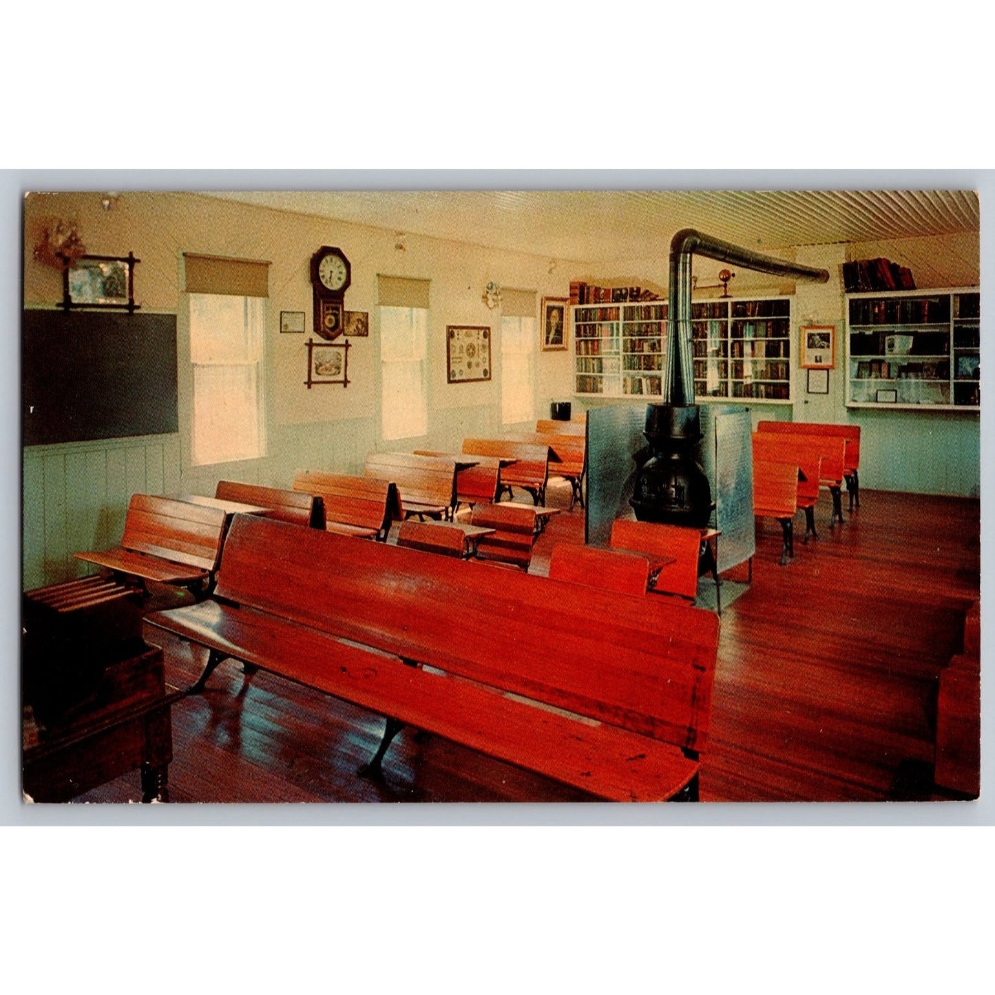 Minden NE Nebraska One-Room Country School Pioneer Village Chrome Postcard
