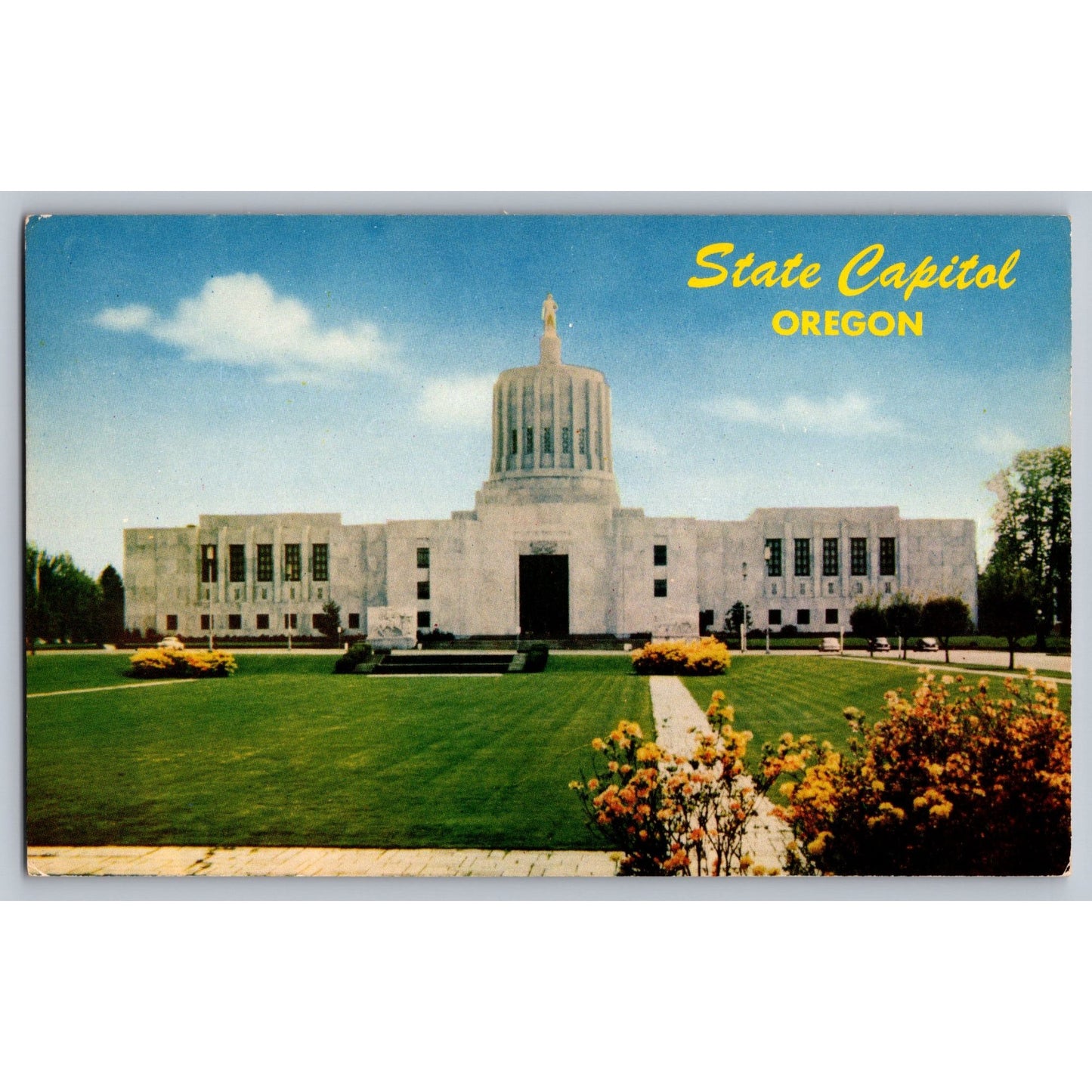 Salem OR Oregon State Capitol Chrome Postcard Unused Mike Roberts