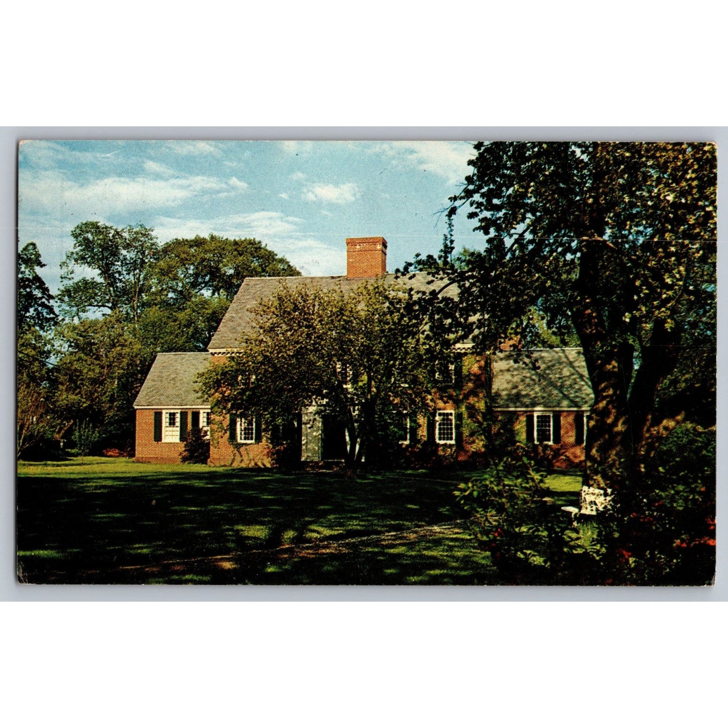 Concord MA Massachusetts Antiquarian Society Museum 1964 Chrome Postcard