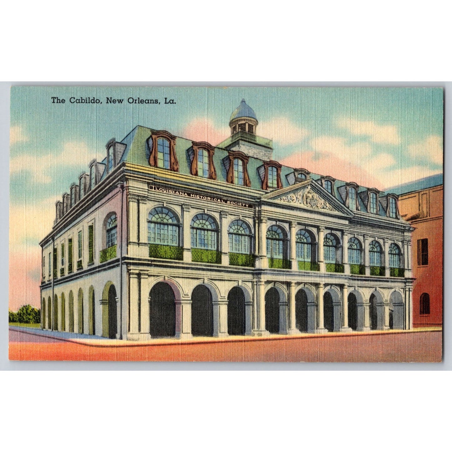 New Orleans LA Louisiana The Cabildo Linen Postcard Unused