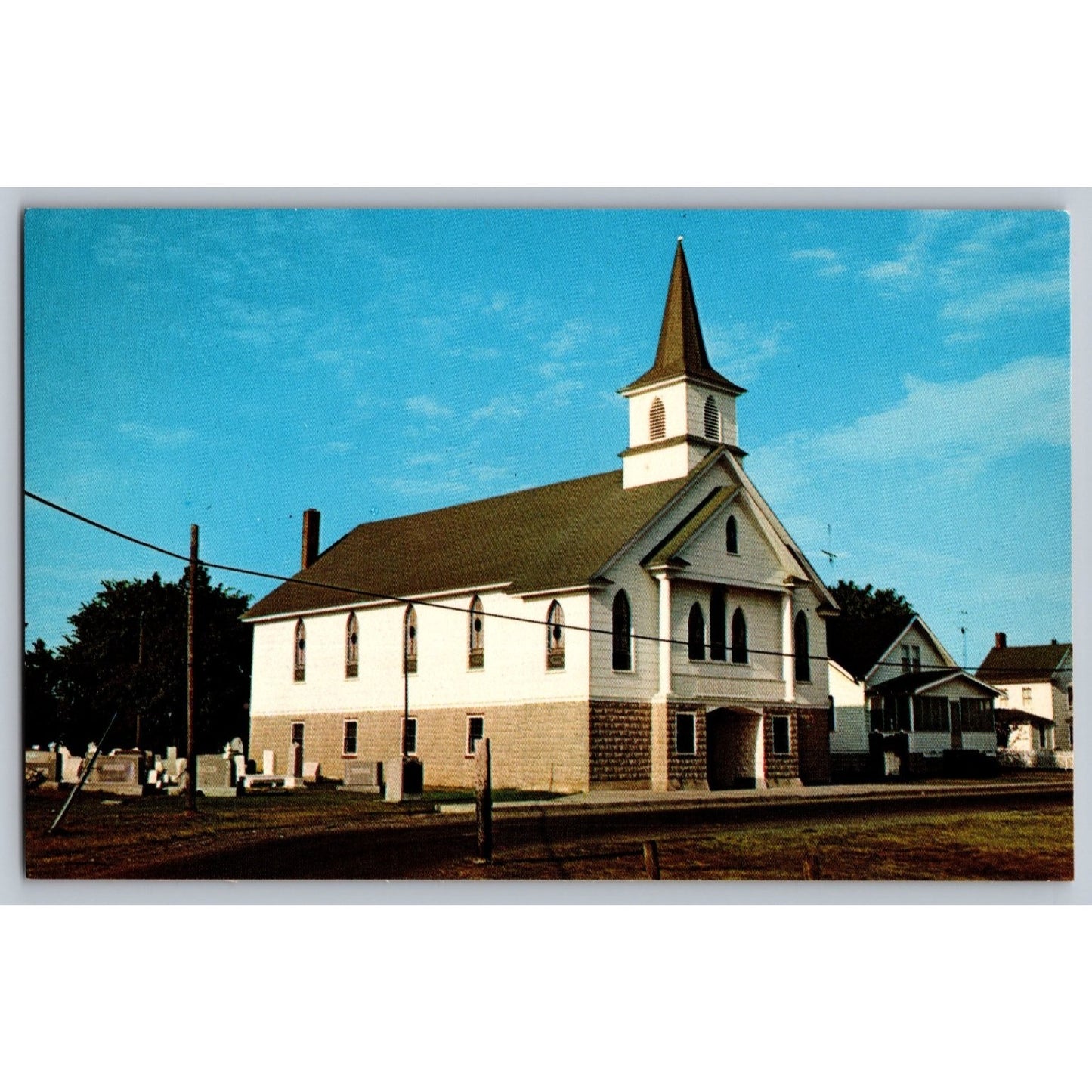 Smith Island MD Maryland Ewell Methodist Church Chrome Postcard Unused