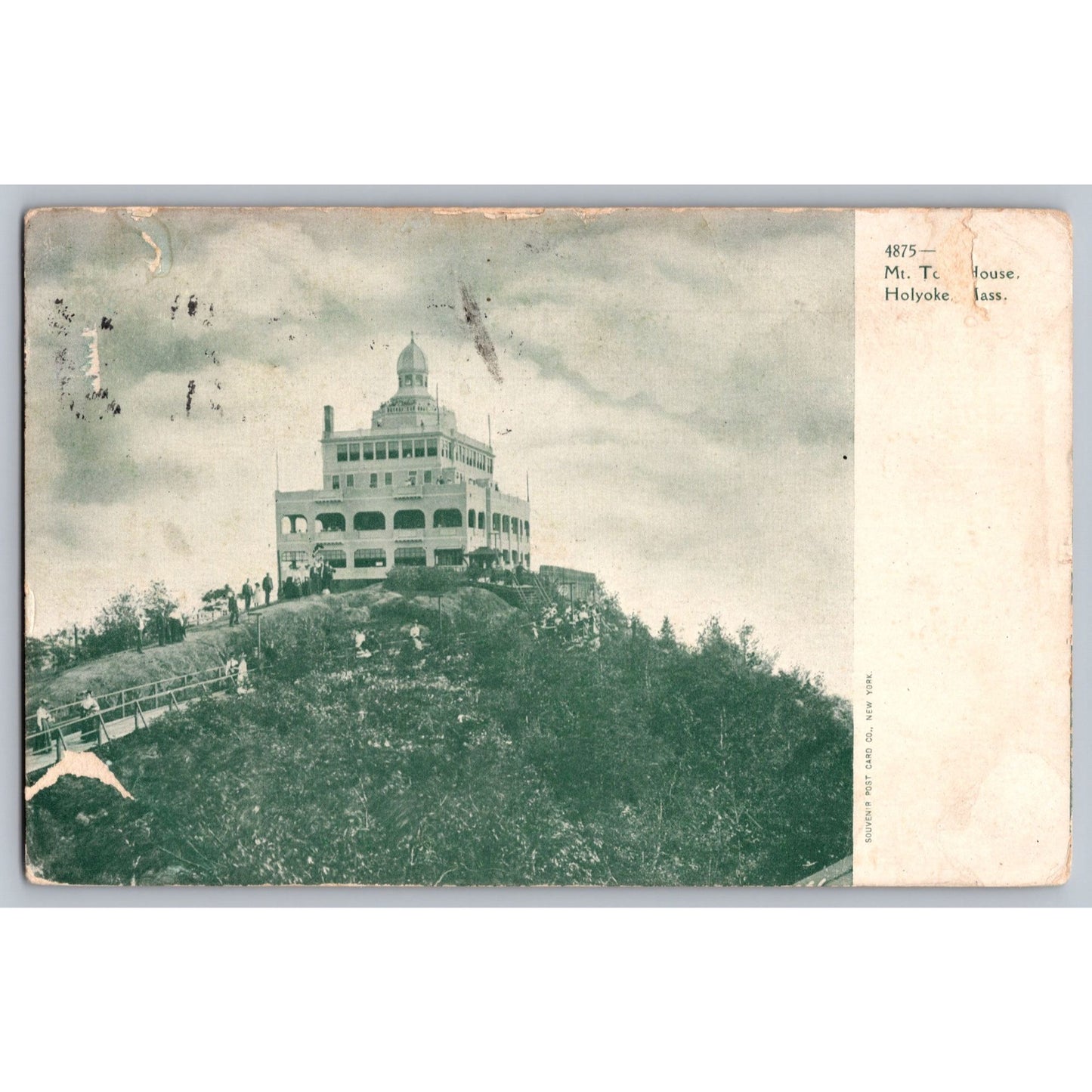 Holyoke MA Massachusetts Mt. Tom Summit House 1905 Undivided Postcard Used